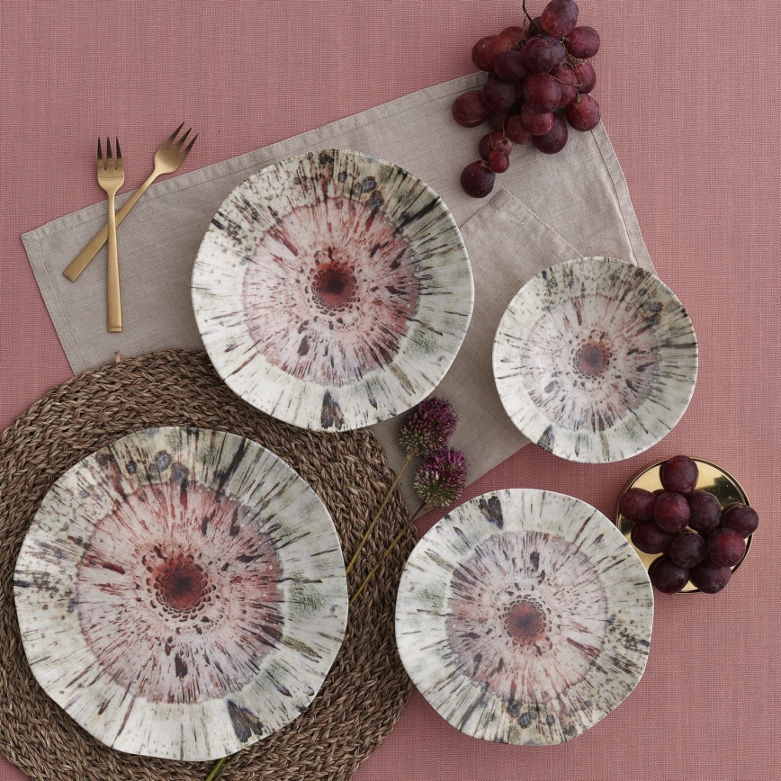 Servizio da tavola 24 pezzi multicolore/porcellana