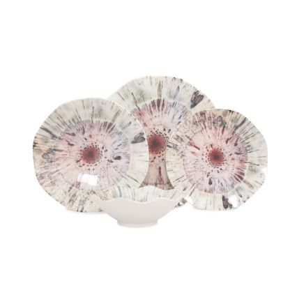 Servizio da tavola 24 pezzi multicolore/porcellana