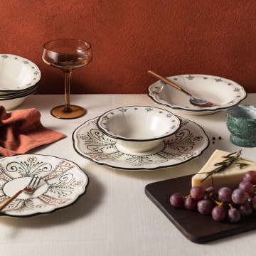 Servizio da tavola 24 pezzi multicolore/porcellana