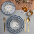 Servizio da tavola 24 pezzi, porcellana blu