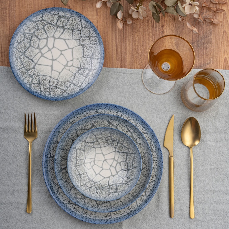 Servizio da tavola 24 pezzi, porcellana blu