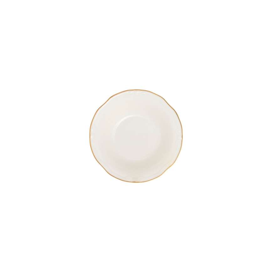 Servizio da tavola 24 pezzi — bianco con finiture oro, in porcellana