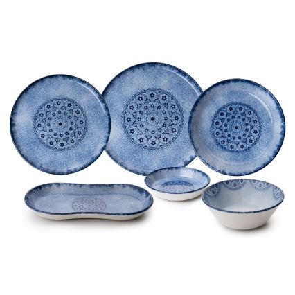 Servizio da tavola 27 pezzi blu/porcellana