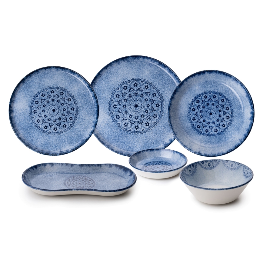 Servizio da tavola 27 pezzi blu/porcellana