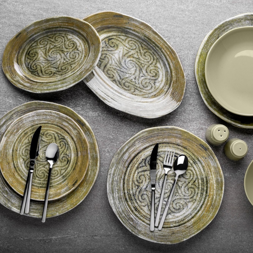 Servizio da tavola 29 pezzi, verde/porcellana