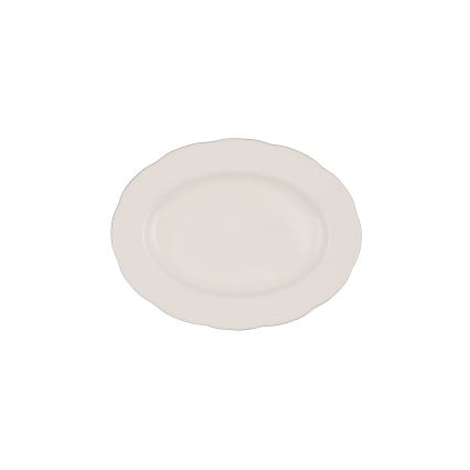 Servizio da tavola 54 pezzi in porcellana, bianco/argento/avorio