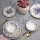 Servizio da tavola in ceramica, 24 pezzi, bianco/blu