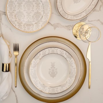 Servizio di 68 pezzi, multicolore/porcellana Bone China