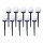 SET 10x Lampada solare LED LED/0,12W/1,2V 6500K IP44 nero/bianco