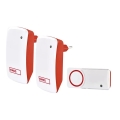 SET 2x Campanello con presa wireless 230V IP44
