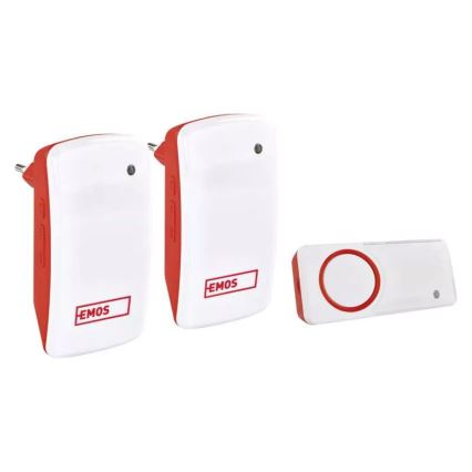 SET 2x Campanello con presa wireless 230V IP44