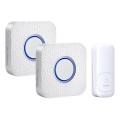 SET 2x Campanello wireless con spina integrata cinetico 230V bianco