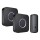 SET 2x Campanello wireless con spina integrata cinetico 230V nero
