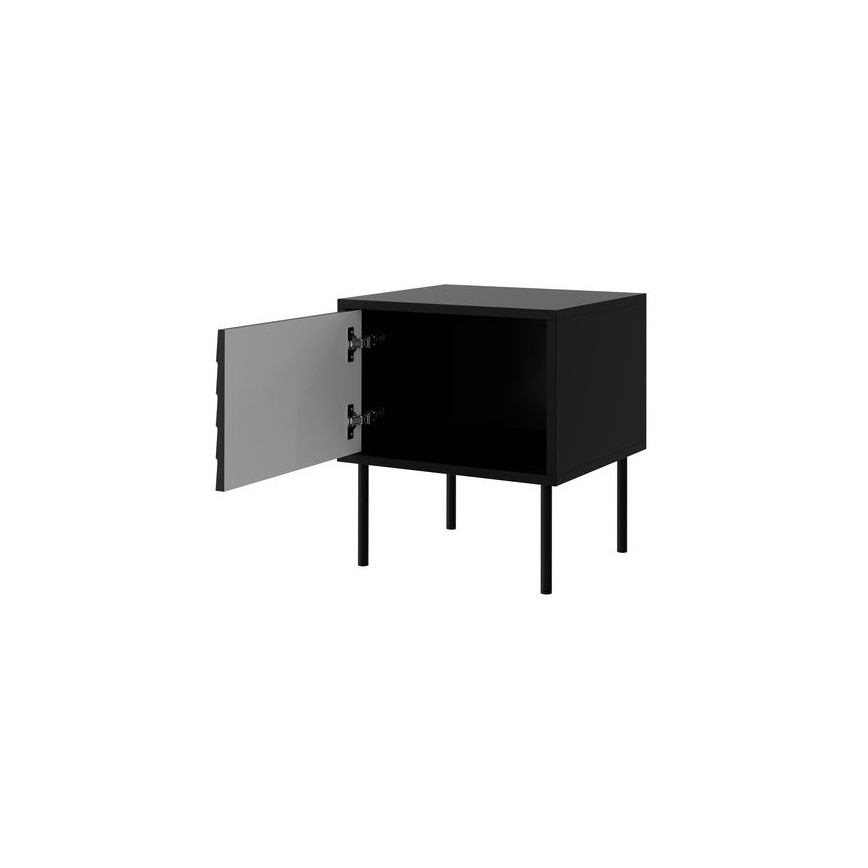 SET 2x Comodino CORTINA 51x45 cm nero