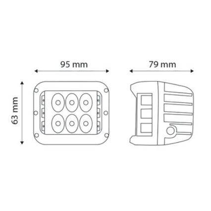 SET 2x Faretti LED per auto CREE LED/27W/10-30V IP67