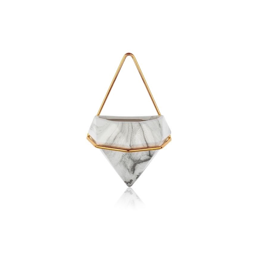 SET 2x Fioriera da parete SEMELA 23x20 cm oro