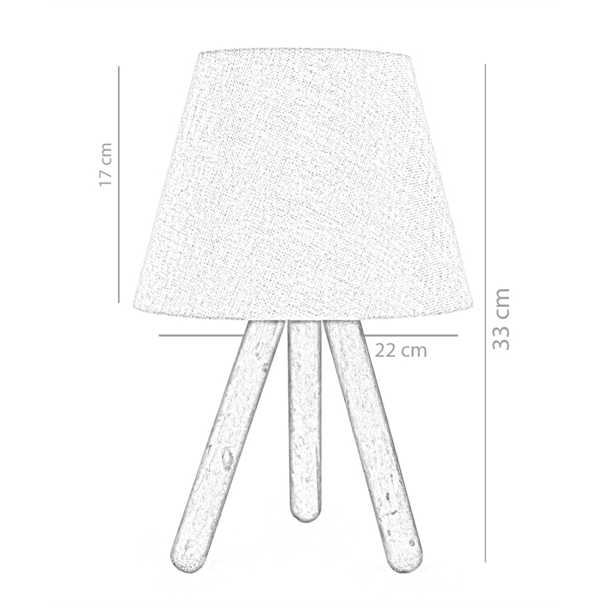 SET 2x Lampada da tavolo AYD 1xE27/60W/230V nero/marrone