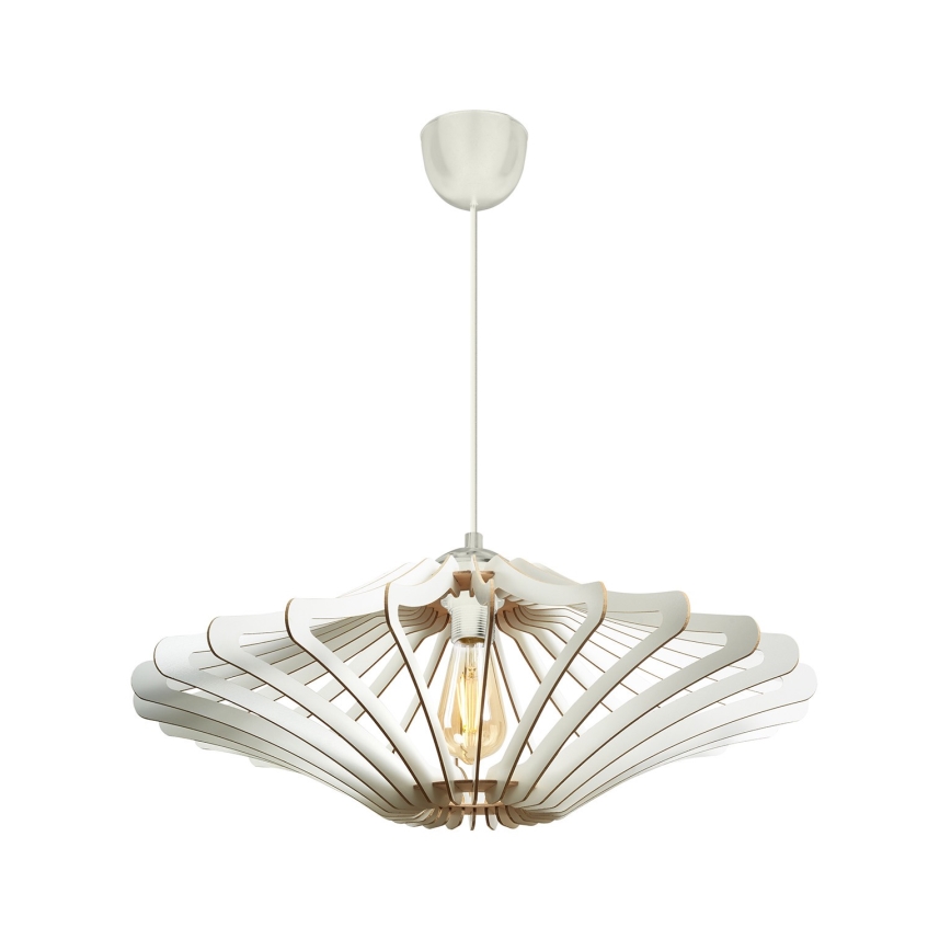SET 2x Lampadario a sospensione con filo 1xE27/60W/230V bianco diametro 47 cm