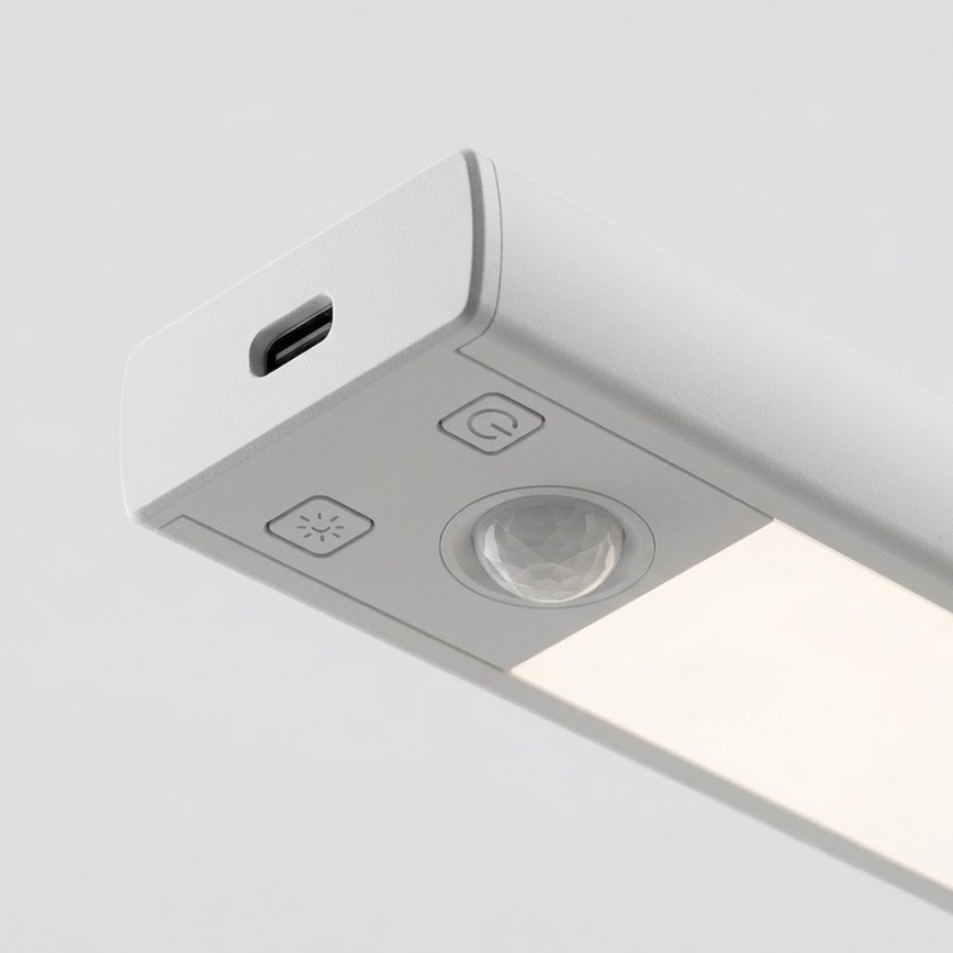 Set da 2 lampade ricaricabili a LED per mobili con sensore di movimento e sensore crepuscolare VIRO LED/1W/3,7V 800 mAh 3000/4000/6500K 20 cm bianco