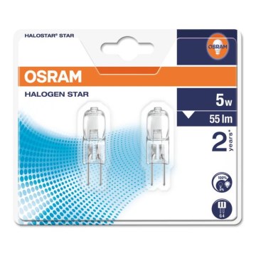 SET 2x Lampadina alogena HALOSTAR G4/5W/12V 2700K - Osram