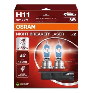 SET 2x Lampadina Auto NIGHT BREAKER H11 PGJ19-2/55W/12V - Osram