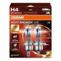SET 2x Lampadina Auto NIGHT BREAKER H4 P43t/60/55W/12V - Osram