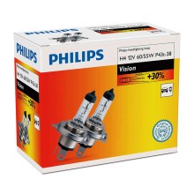 SET 2x Lampadina automobili Philips VISION 12342PRC2 H4 P43t-38/60W/55W/12V