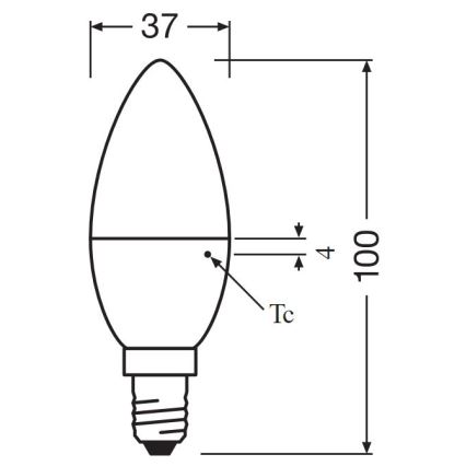 SET 2x Lampadina LED B35 E14/4,9W/230V 3000K - Osram