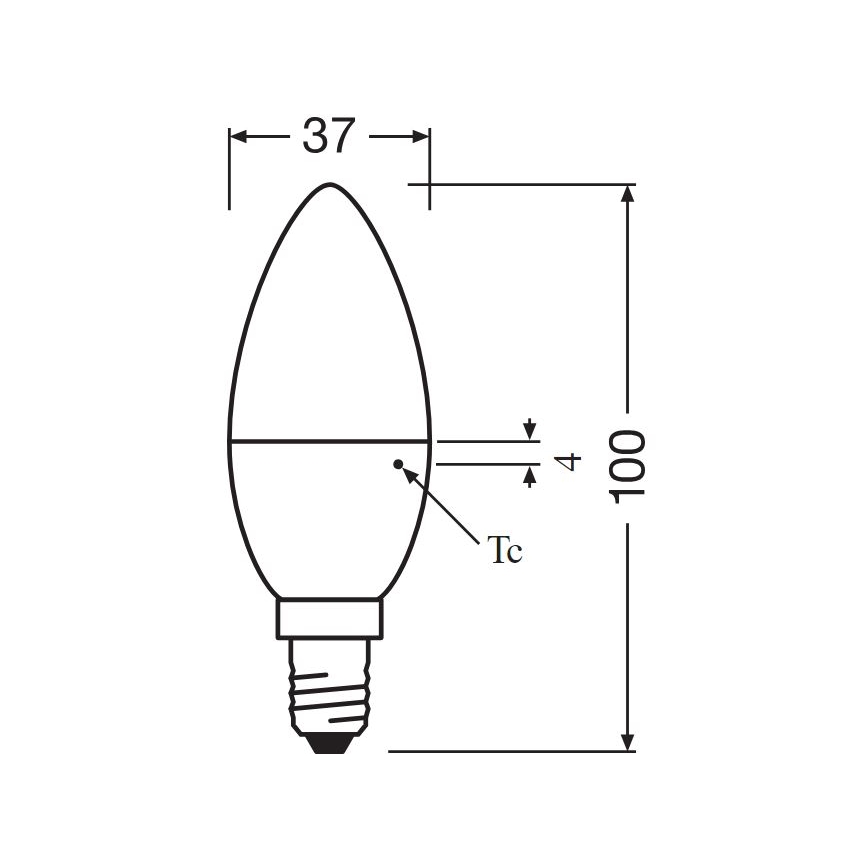 SET 2x Lampadina LED B35 E14/4,9W/230V 3000K - Osram