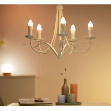 SET 2x Lampadina LED dimmerabile C37 E14/4,9W/230V 2700-6500K CRI 90 Wi-Fi - WiZ