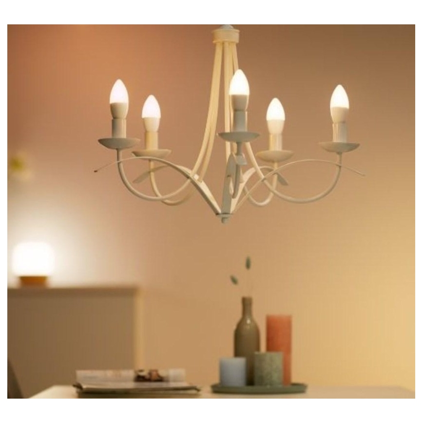 SET 2x Lampadina LED dimmerabile C37 E14/4,9W/230V 2700-6500K CRI 90 Wi-Fi - WiZ