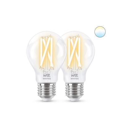 SET 2x Lampadina LED Dimmerabile FILAMENTO VINTAGE A60 E27/6,7W/230V 2700-6500K CRI 90 Wi-Fi - WiZ