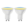 SET 2x Lampadina LED dimmerabile MESH Smart GU10/6,5W/230V 2700-6500K + telecomando - Aigostar