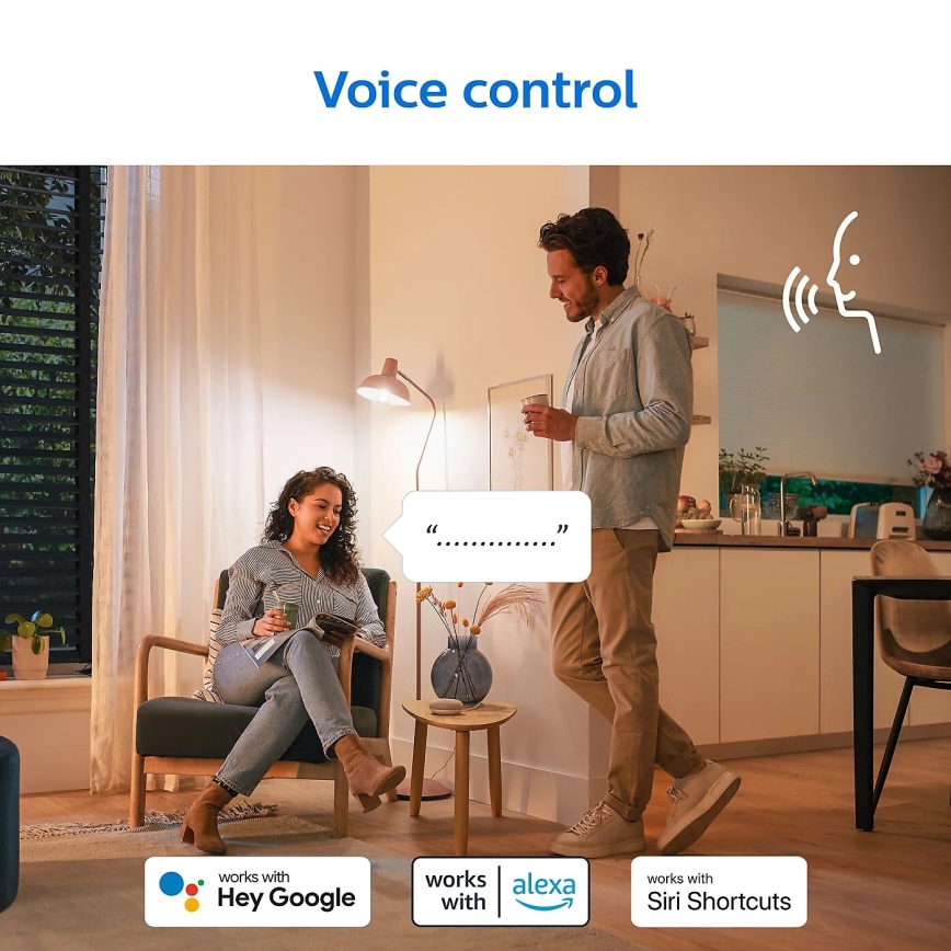 SET 2x Lampadina LED dimmerabile Philips A60 E27/8W/230V Wi-Fi