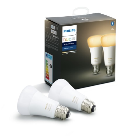 SET 2x Lampadina LED dimmerabile Philips Hue WHITE AMBIANCE E27/8,5W/230V 2200-6500K