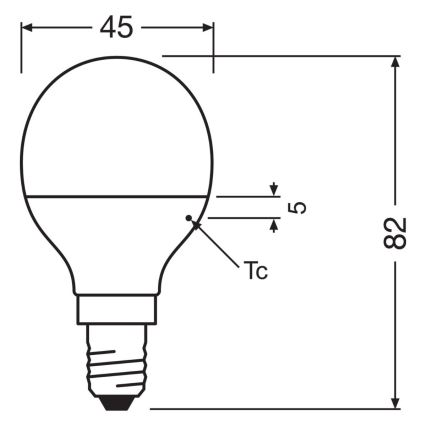 SET 2x Lampadina LED P45 E14/4,9W/230V 3000K - Osram