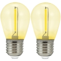 SET 2x Lampadina LED PARTY E27/0,3W/36V giallo