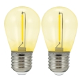 SET 2x Lampadina LED PARTY E27/0,3W/36V giallo