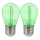 SET 2x Lampadina LED PARTY E27/0,3W/36V verde