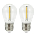 SET 2x Lampadina LED PARTY E27/0,5W/36V 2200K