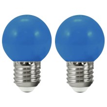 SET 2x Lampadina LED PARTY E27/0,5W/36V blu