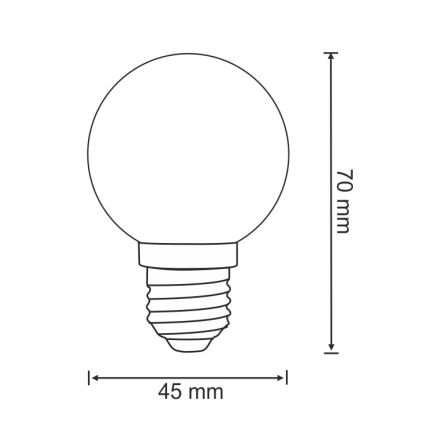 SET 2x Lampadina LED PARTY E27/0,5W/36V blu