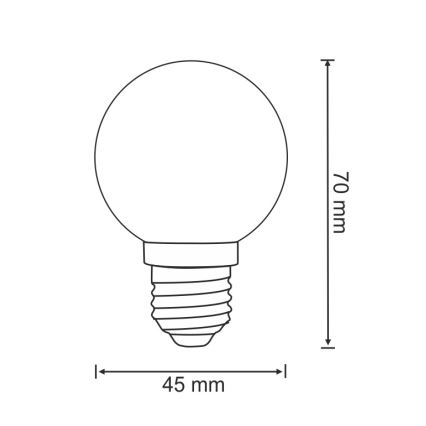 SET 2x Lampadina LED PARTY E27/0,5W/36V rossa