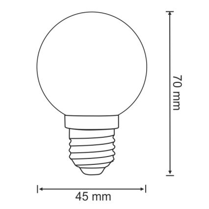 SET 2x Lampadina LED PARTY E27/0,5W/36V verde