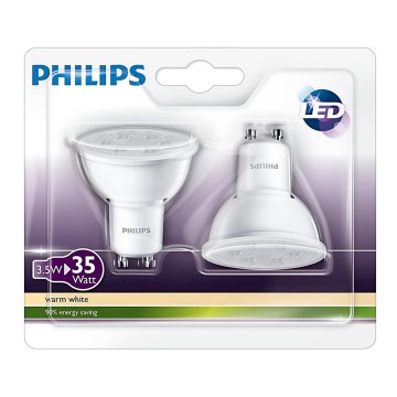 SET 2x Lampadina LED Philips GU10/3,5W/230V