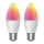 SET 2x Lampadina LED RGBW dimmerabile MESH Smart C37 E27/6,5W/230V 2700-6500K + telecomando - Aigostar