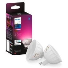 SET 2x Lampadina LED RGBW dimmerabile Philips Hue White And Color Ambiance GU5,3/MR16/6,3W/12V 2000-6500K