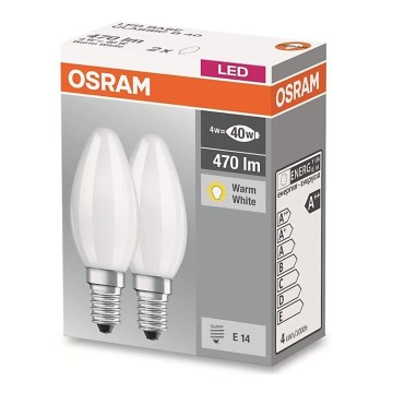 SET 2x Lampadina LED STAR B40 E14/4W/230V 2700K - Osram