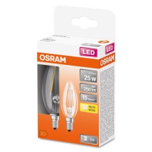 SET 2x Lampadina LED VINTAGE B35 E14/2,5W/230V 2700K - Osram