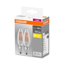 SET 2x Lampadina LED VINTAGE B40 E14/4W/230V 2700K - Osram